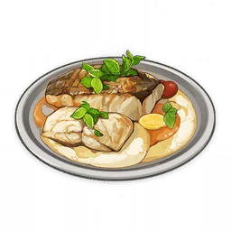 سمك بصلصة الكريمة