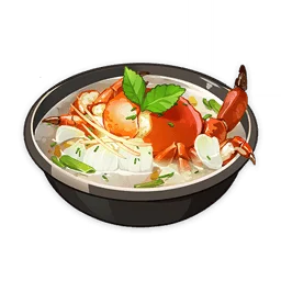 شوربة المأكولات البحرية بزنبق كالا